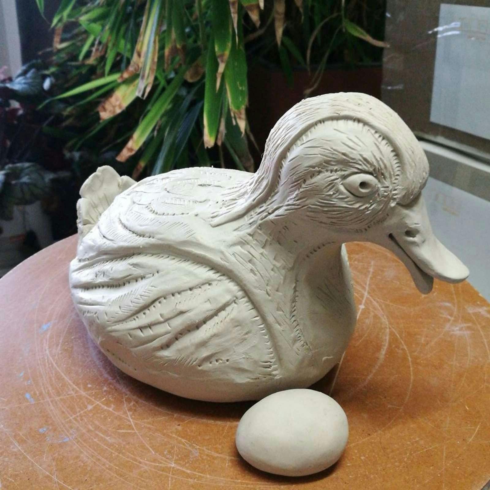 clay, ceramics, pottery, duck, school holidays