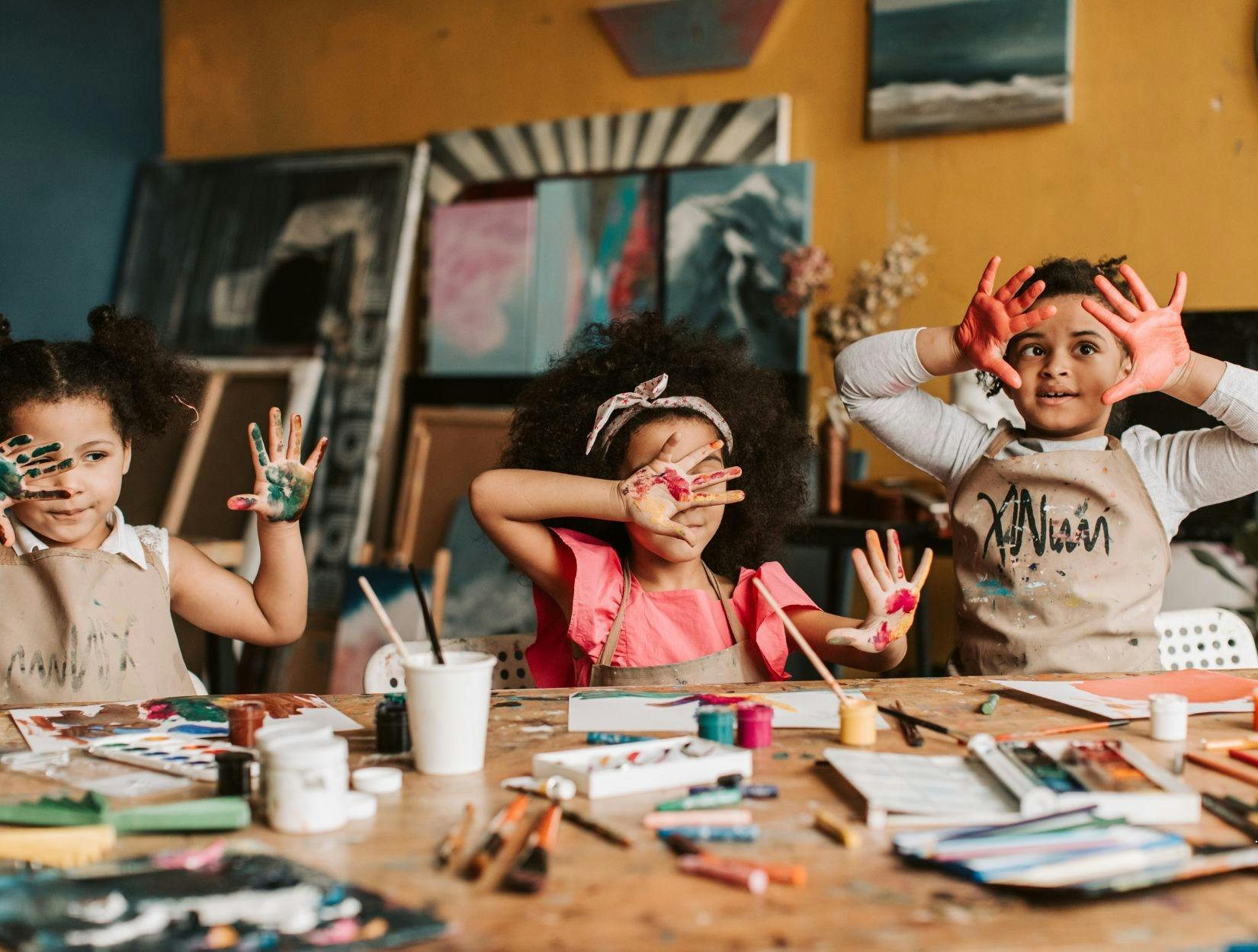 레녹스 헤드 어린이 미술 수업 - 추상 마스킹 테이프 기법