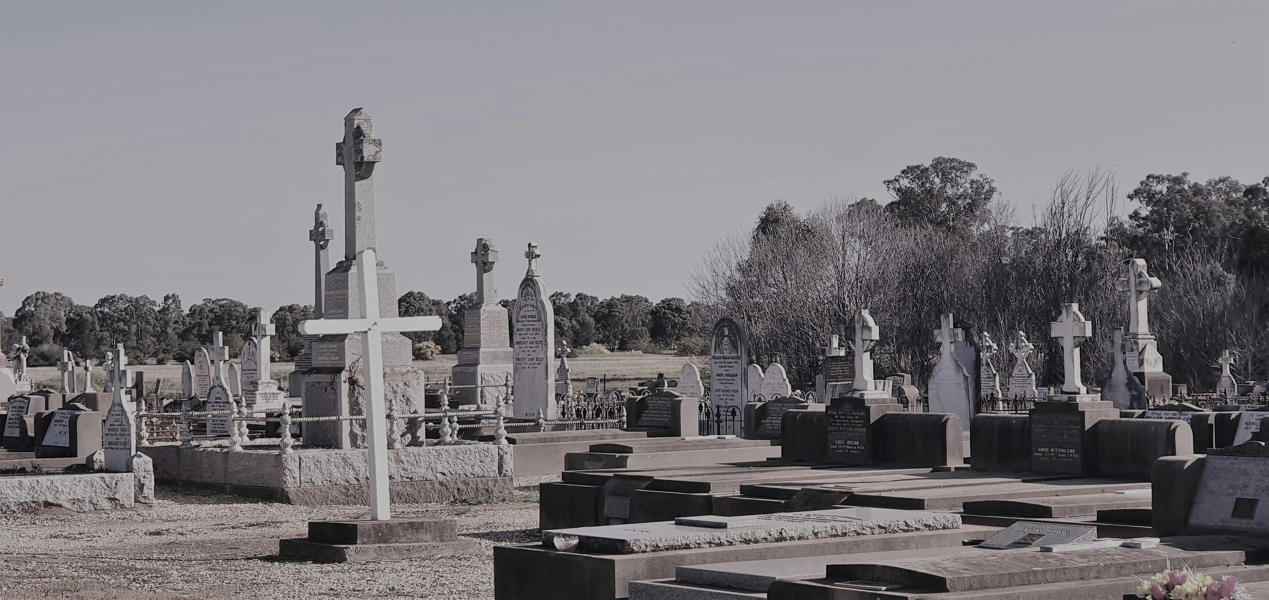 Grave sites within the Corowa Catholic Cemetery