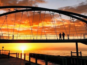 Landmark Bridge is located at the Frankston waterfront with sunset views