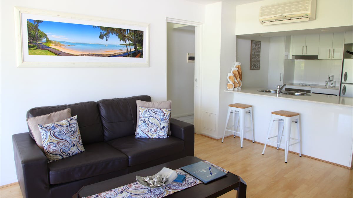 Enjoy your lounge area, or check what's on Foxtel. Set for the night!