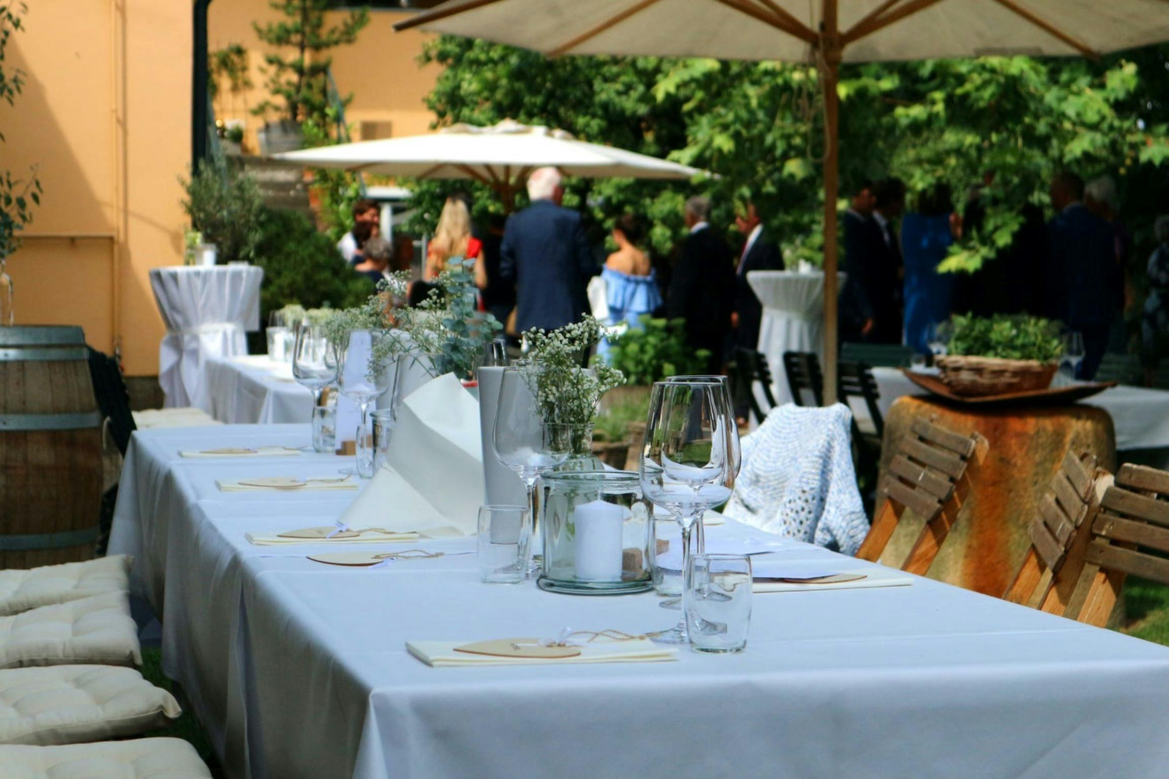 A table set up