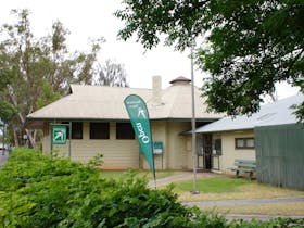 General view of the Old Hartley Street School, with the earliest classrooms to the right and the octagonal Kindergarten extension  behind