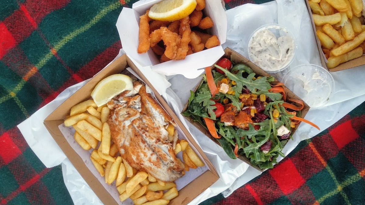Fish 'n' chips at Sandgate