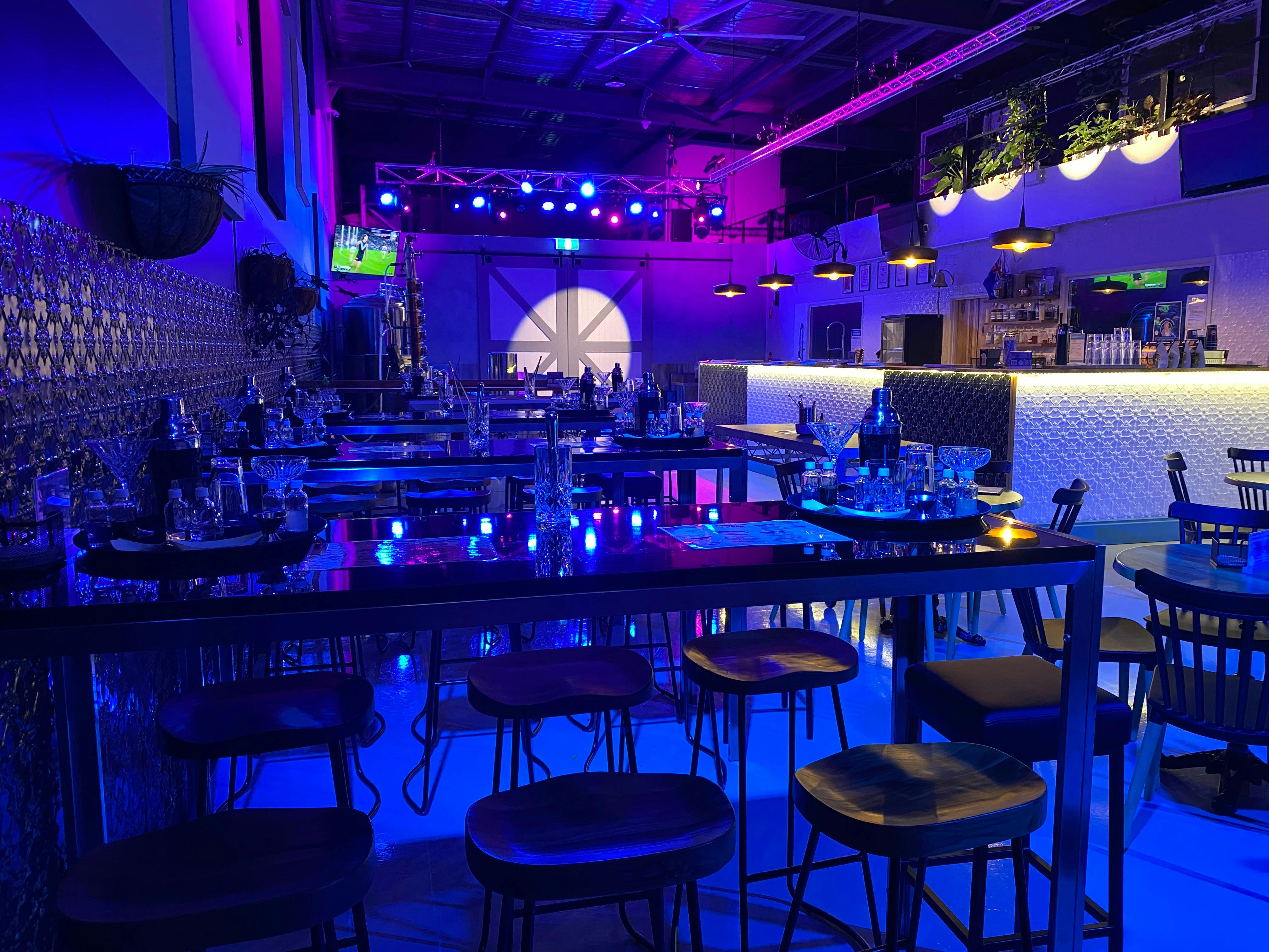 Cocktail classes are in sesion.