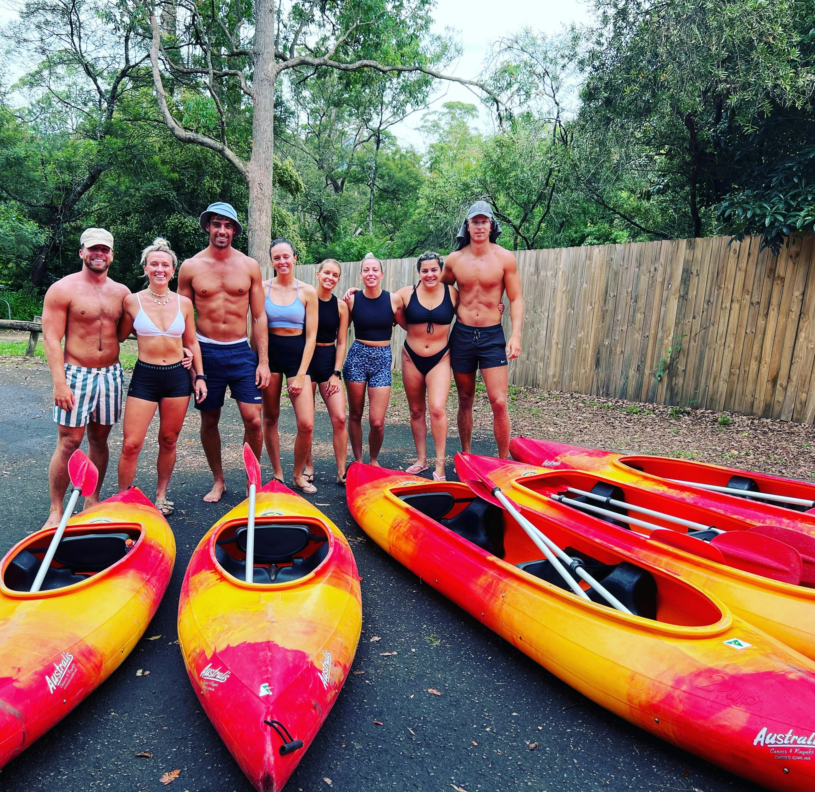 Some of our keen paddlers getting a picture before heading off on their adventure
