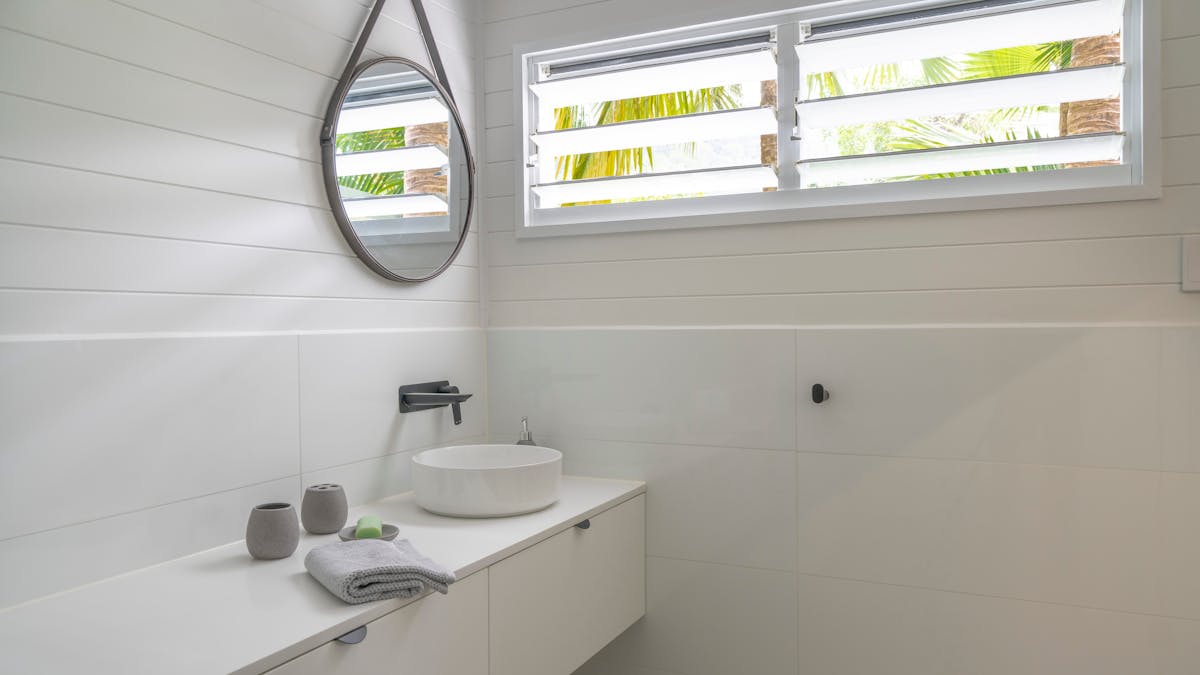 spacious bathroom