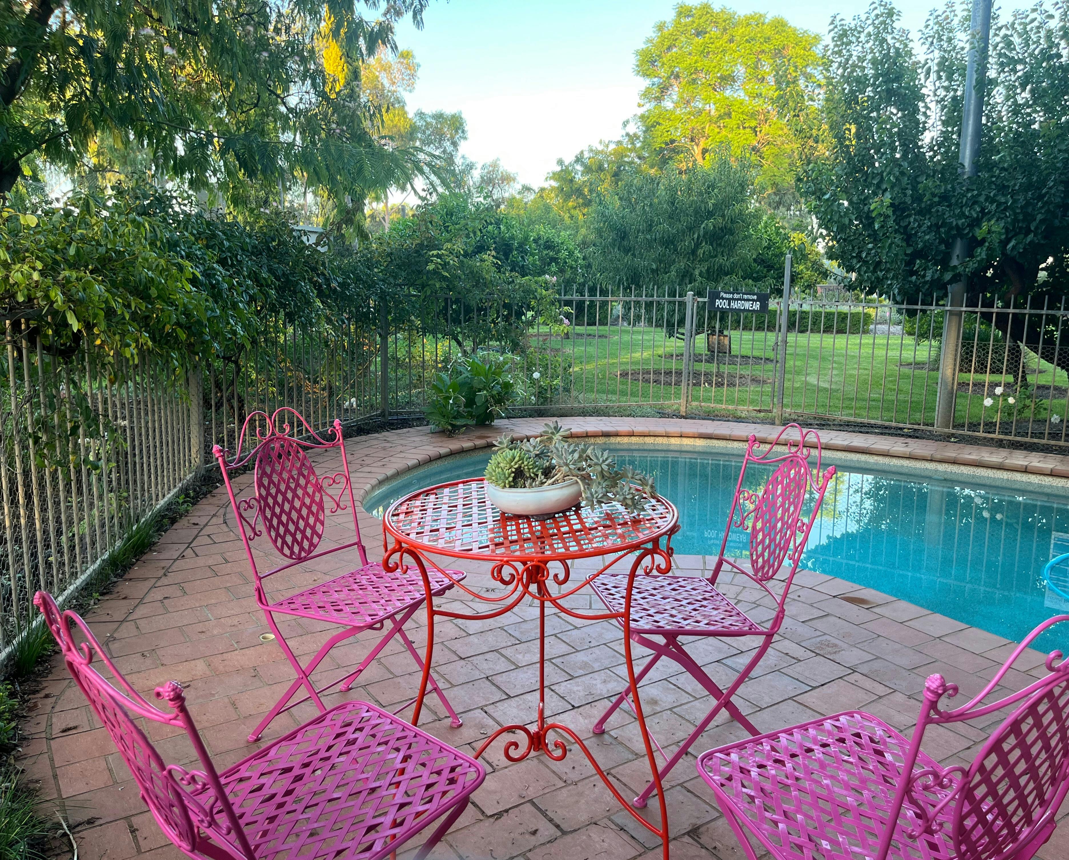 Pool in outback garden oasis