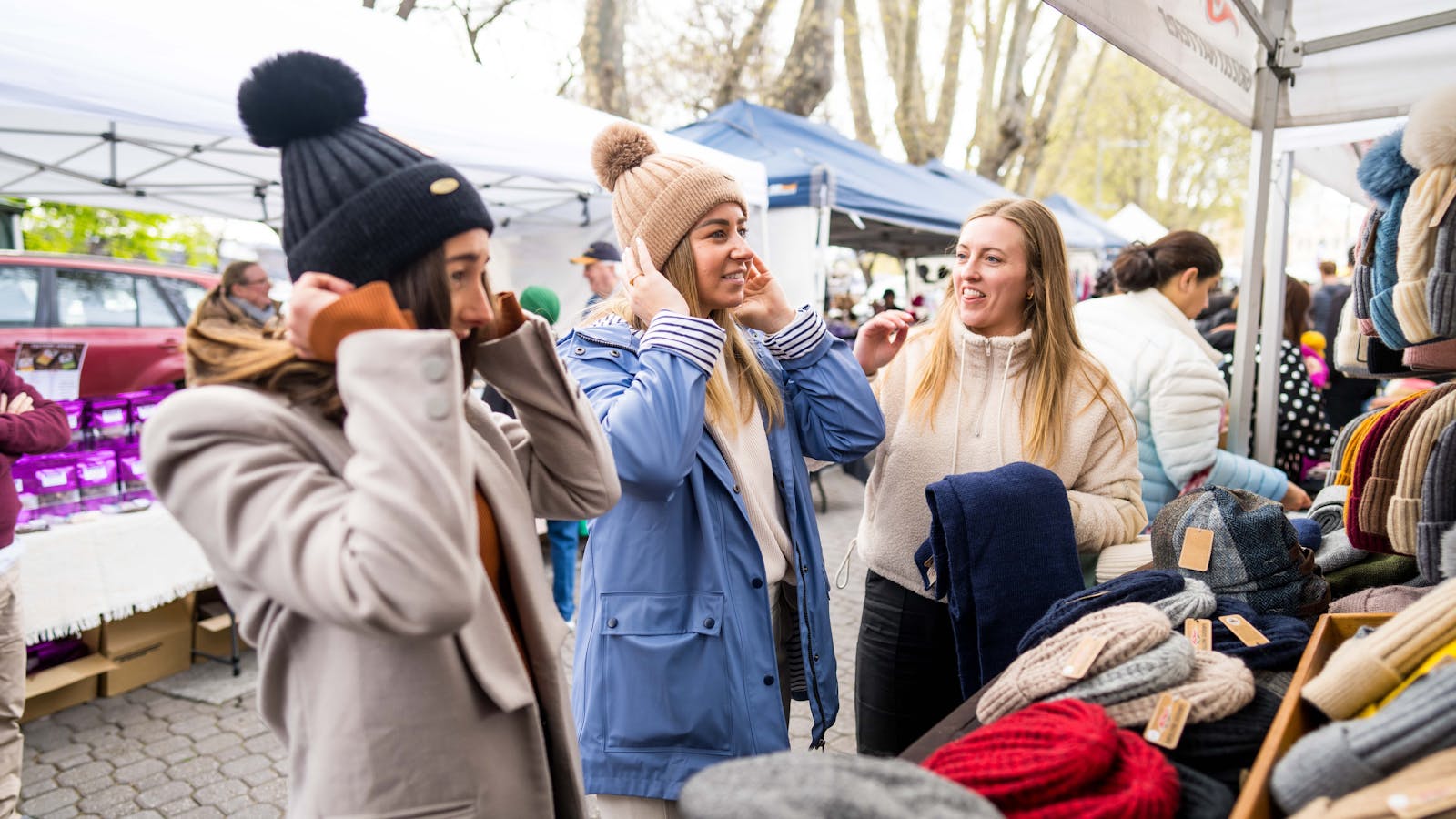 Rug up warmly for the chilly days and find some woollens at the market