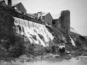 Fyansford Papermills spillway when in operation-photo taken about 1920