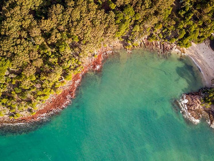 Aerial view of Bittangabee Bay. Photo: John Spencer/OEH