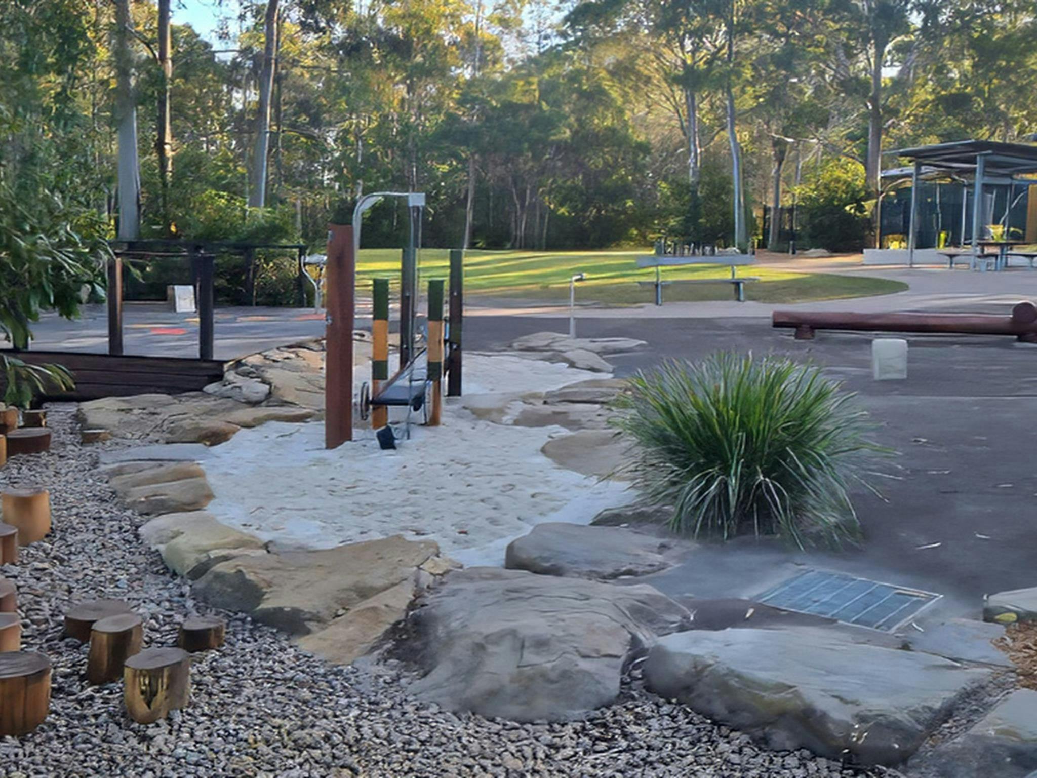 Upgraded inclusive playground at Village Green picnic area, Blue Gum Hills Regional Park. Photo: