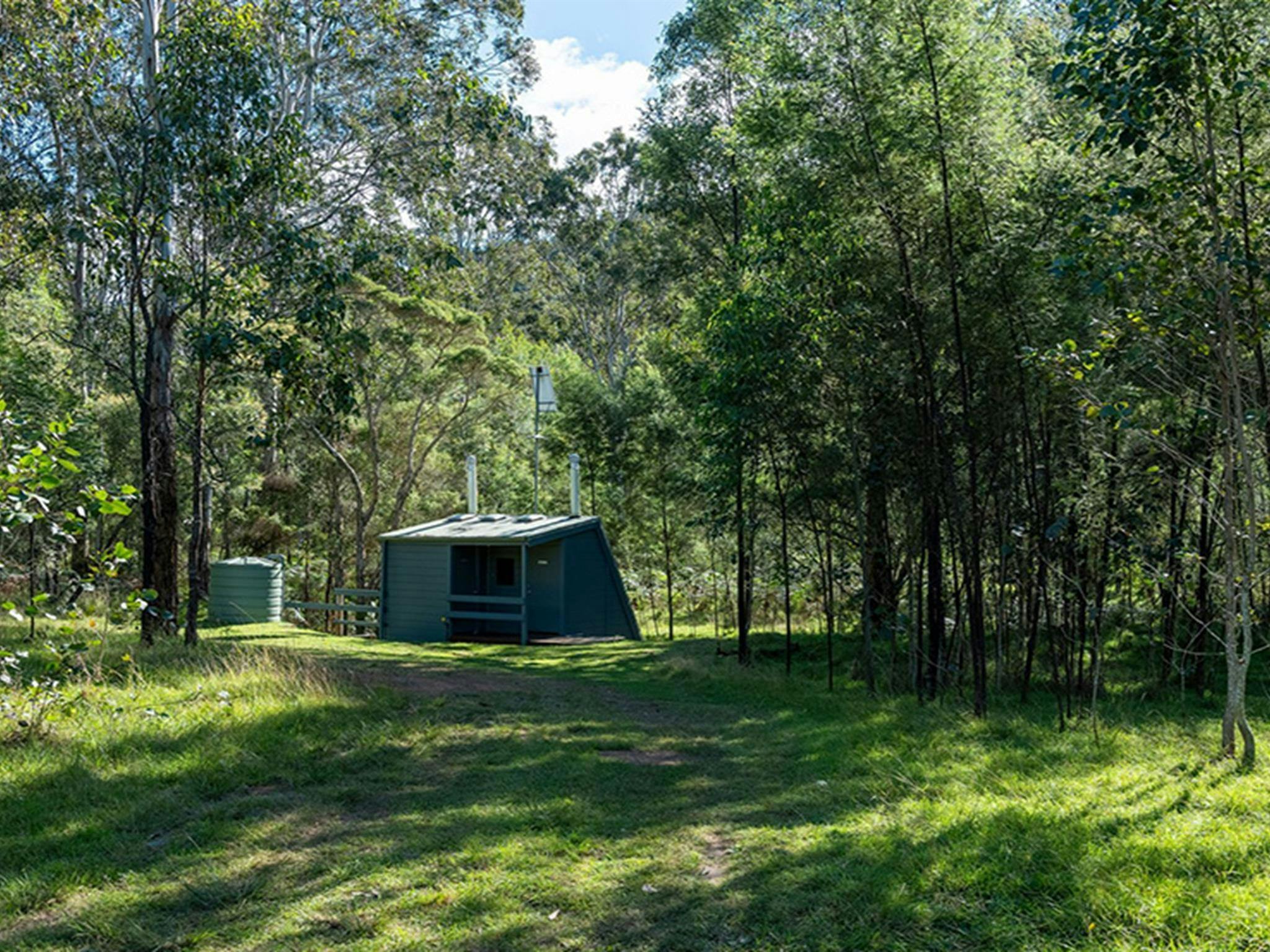 Toilet block at Blue Gums campground in Yengo National Park. Credit: Allan Chawner &copy; DCCEEW