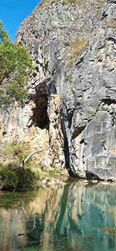 Blue Waterholes creek and cave, Kosciuszko National Park. Photo: Elinor Sheargold/DPIE