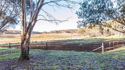 Fenced horse yard at Bullocks Hill campground, northern Kosciuszko National Park. Photo: Murray
