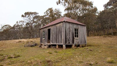Exterior of Witzes Hut, built in 1952, northern Kosciuszko National Park. Photo: Murray