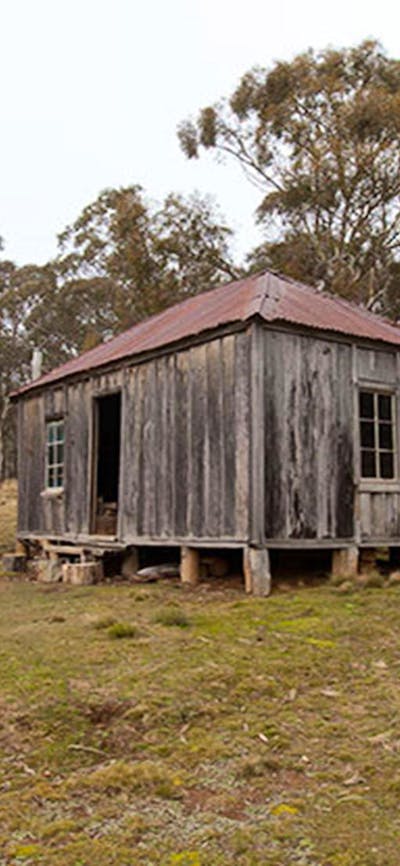 Exterior of Witzes Hut, built in 1952, northern Kosciuszko National Park. Photo: Murray