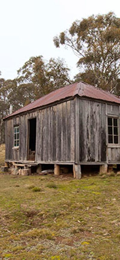 Exterior of Witzes Hut, built in 1952, northern Kosciuszko National Park. Photo: Murray