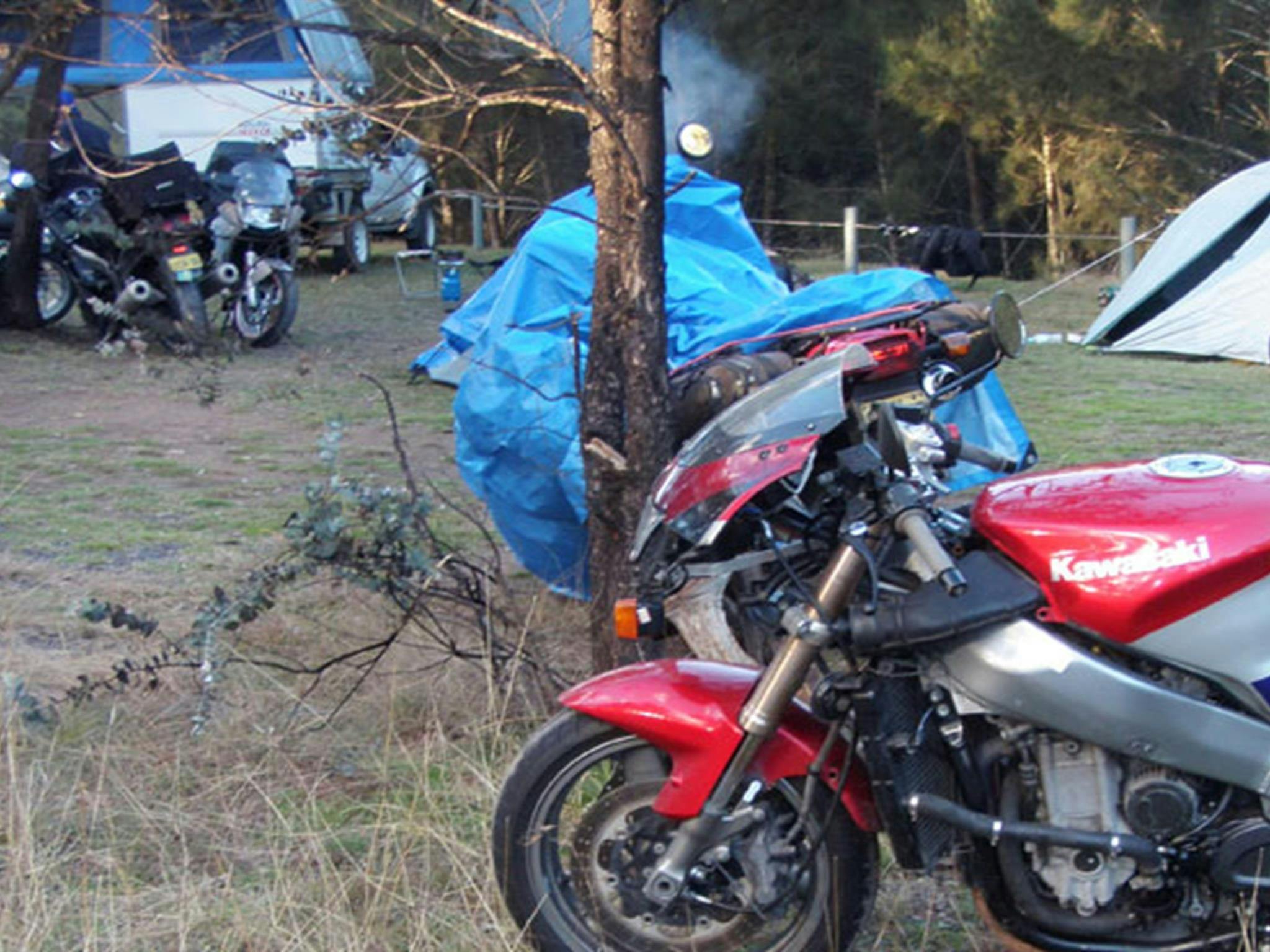 Camping beside my vehicle
