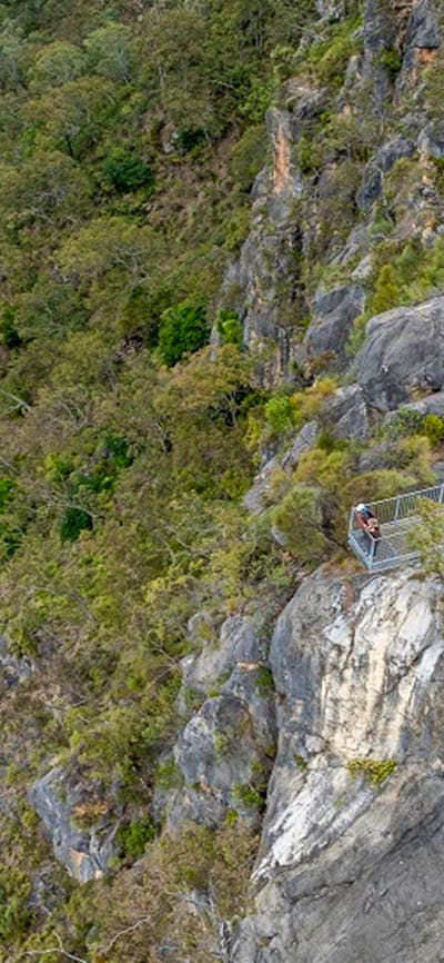 Aerial view of the Lookdown lookout, Bungonia National Park. Photo: John Spencer © DCCEEW