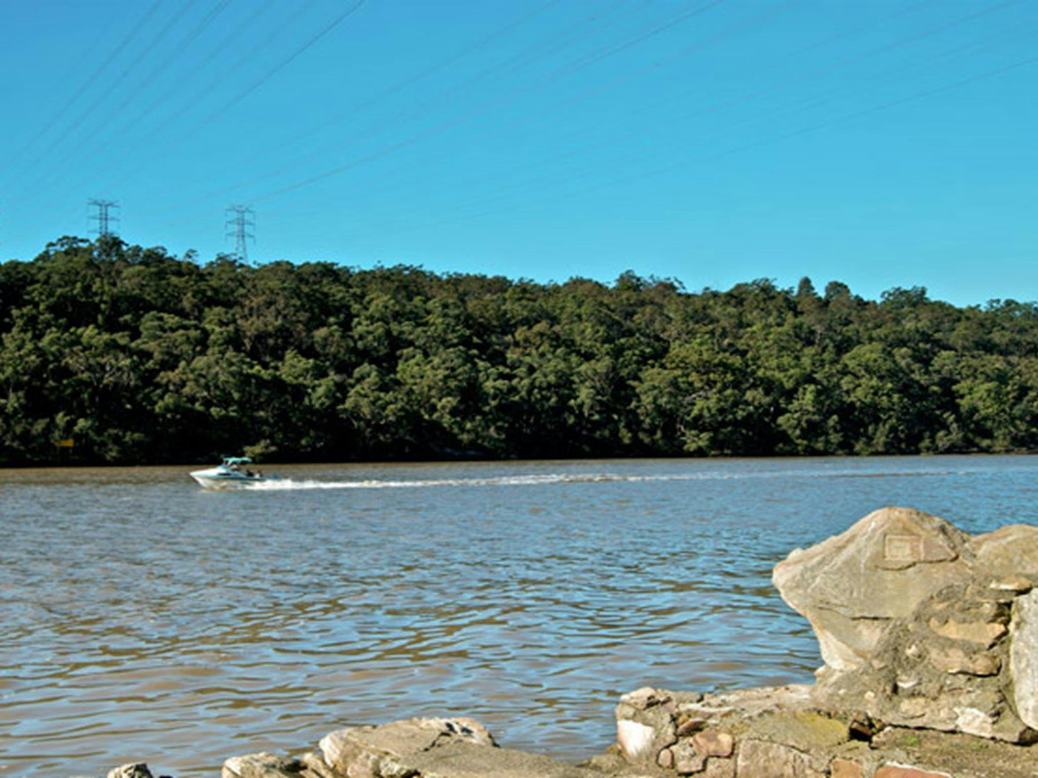 Someone waterskiing in Georges River National Park. Photo: John Spencer