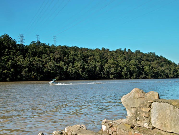 Someone waterskiing in Georges River National Park. Photo: John Spencer