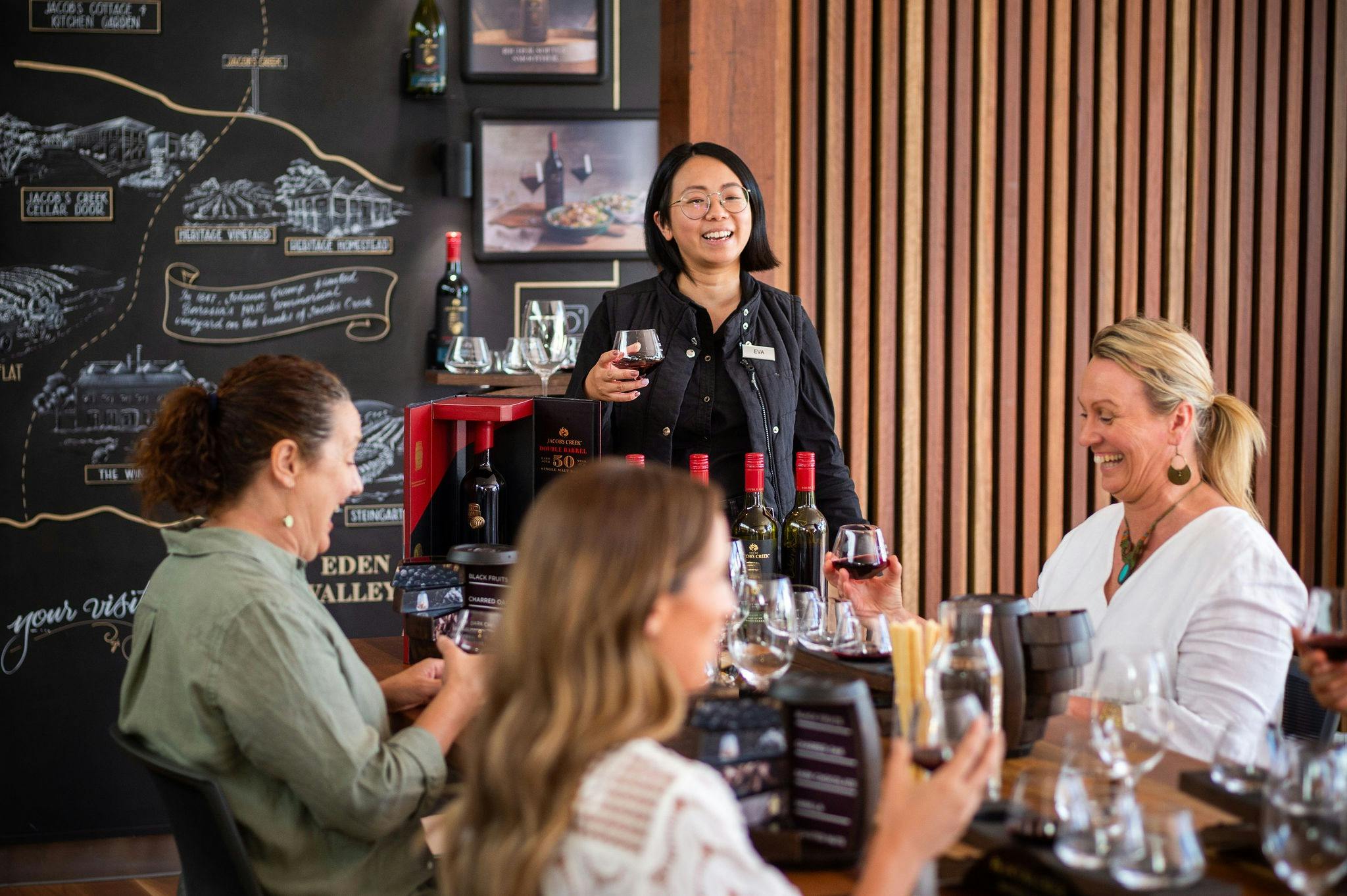 Wine ambassador pouring wines