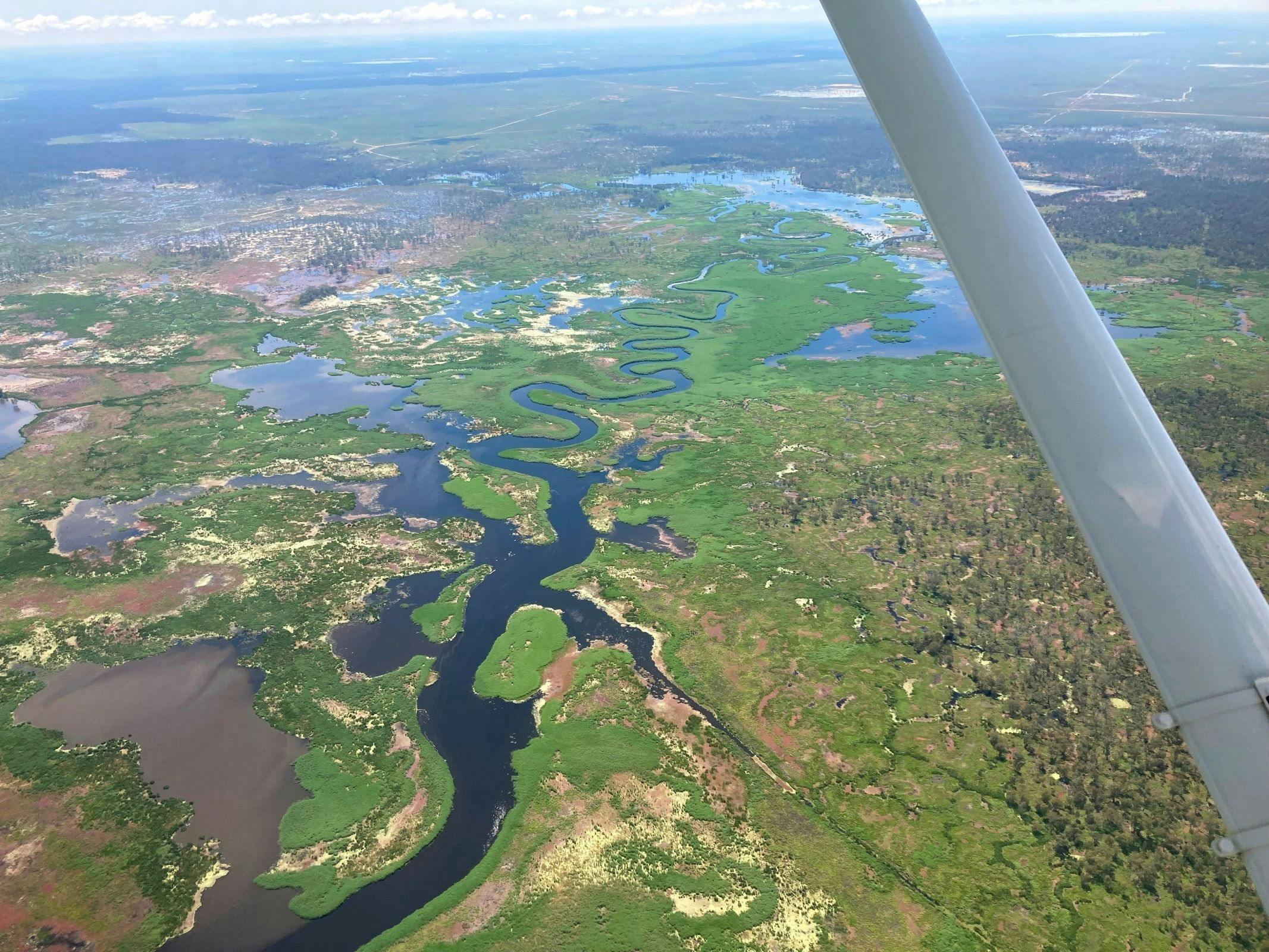 Lachlan River durchquert den Great Cumbung
