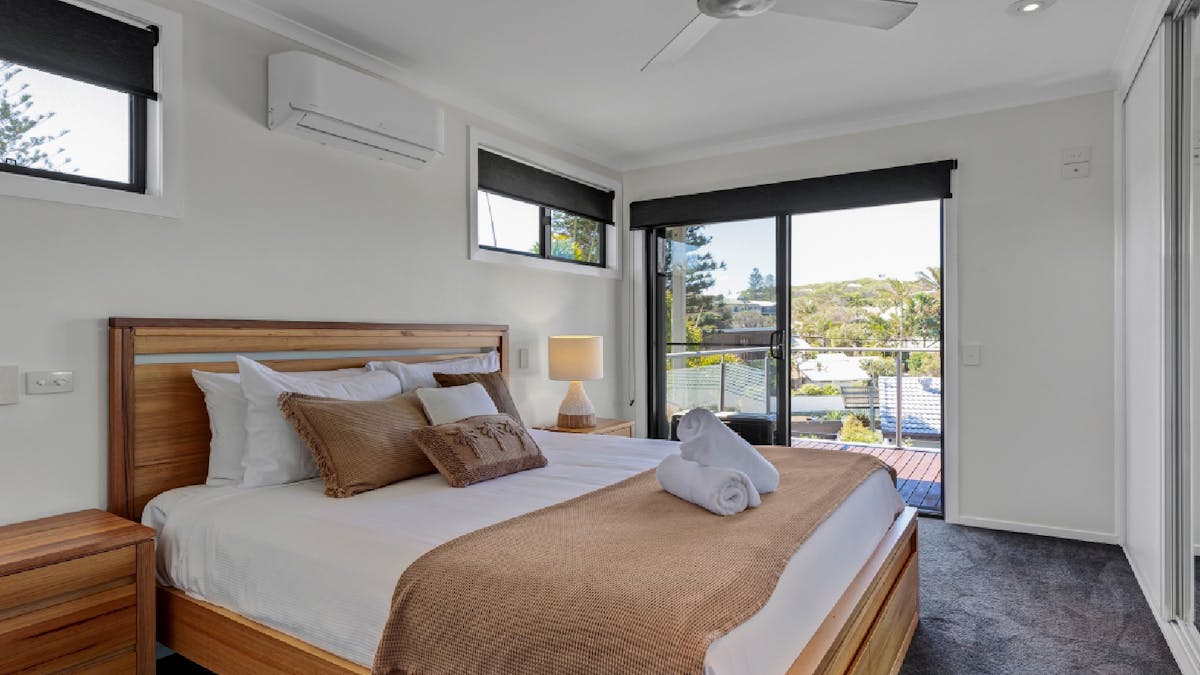 Master bedroom with ensuite bathroom