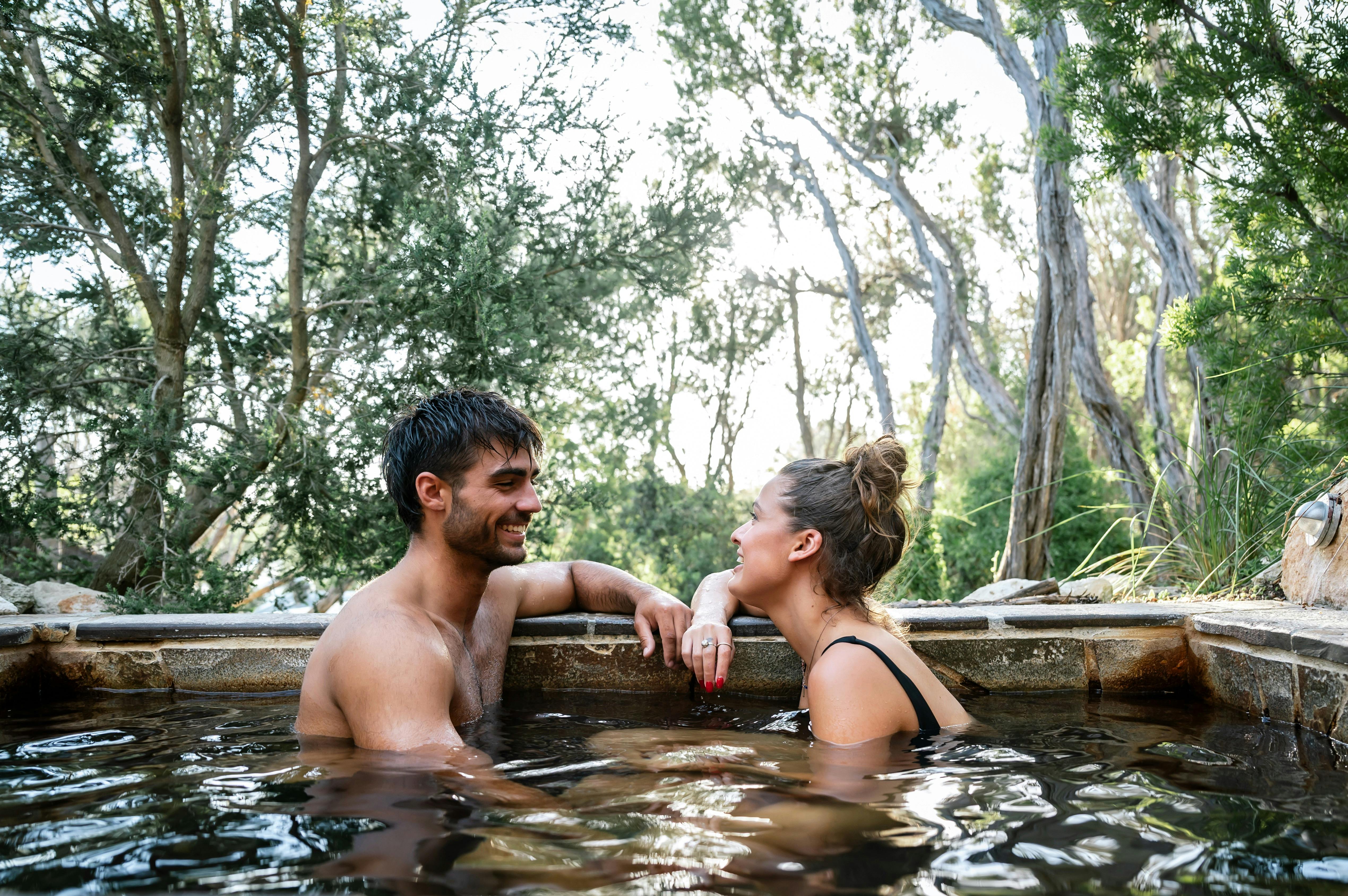 two people in a pool at the Spa Dreaming Centre