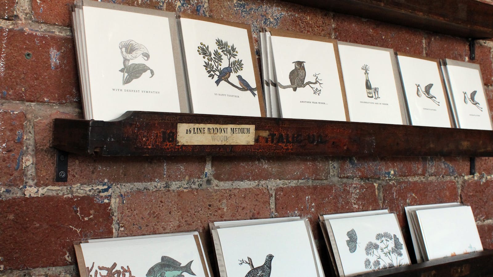 Letterpress printed greeting cards