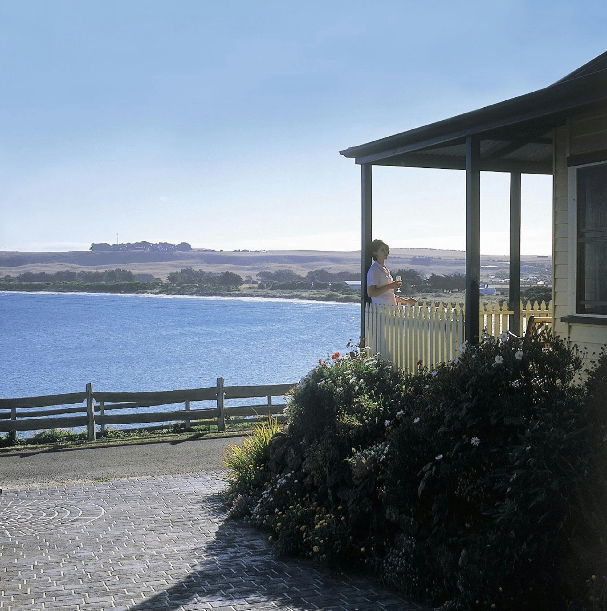 from the verandah views over the bay and Green Hills