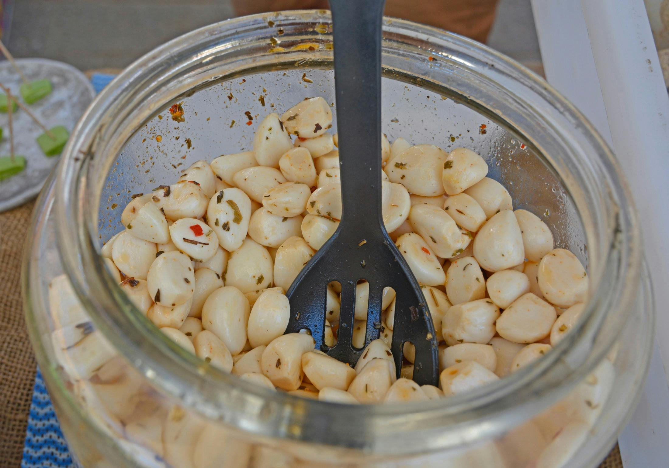 Pickled garlic from the Growers Market