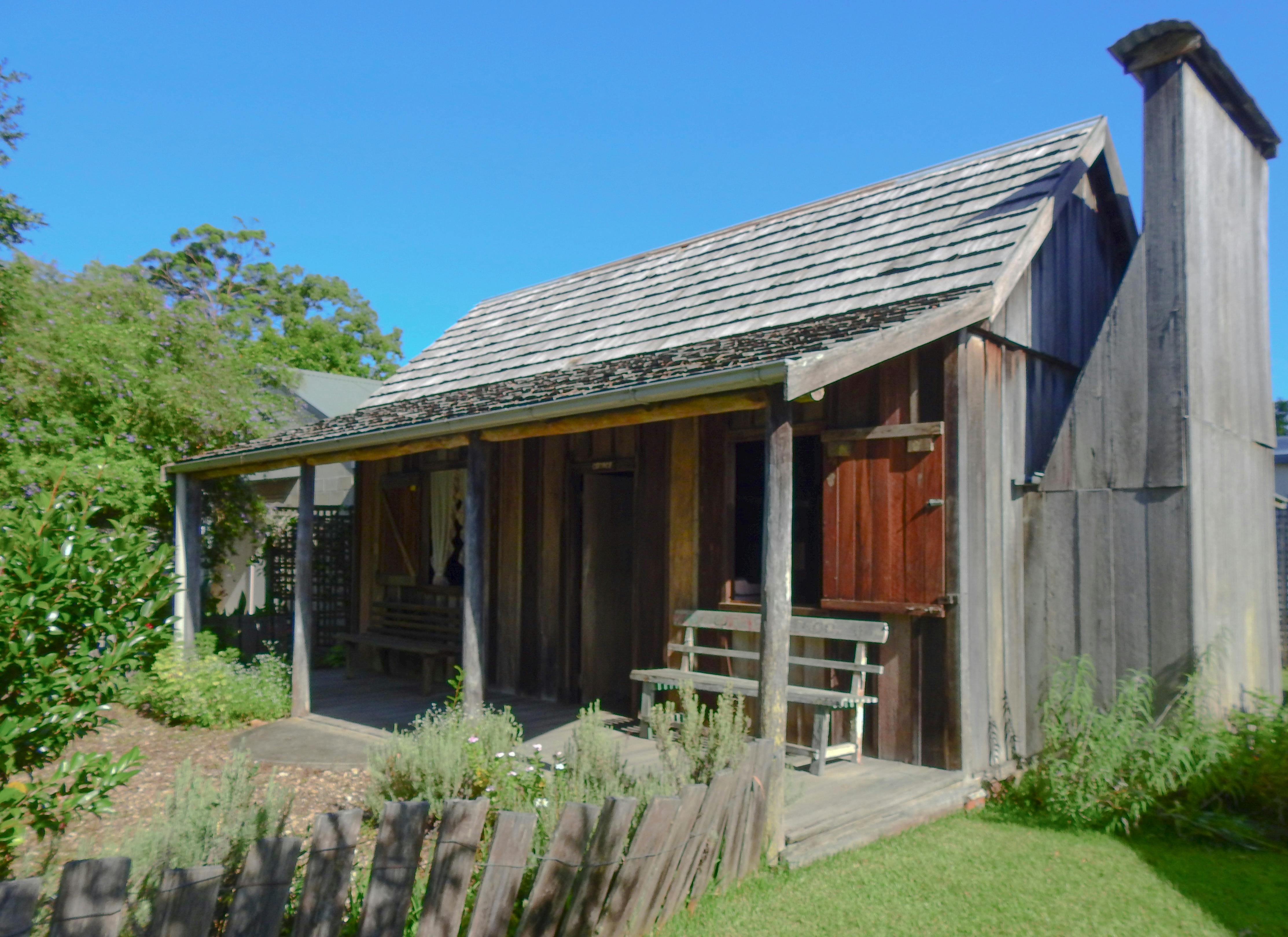 The cottage taken on a beautiful day in the  gardens