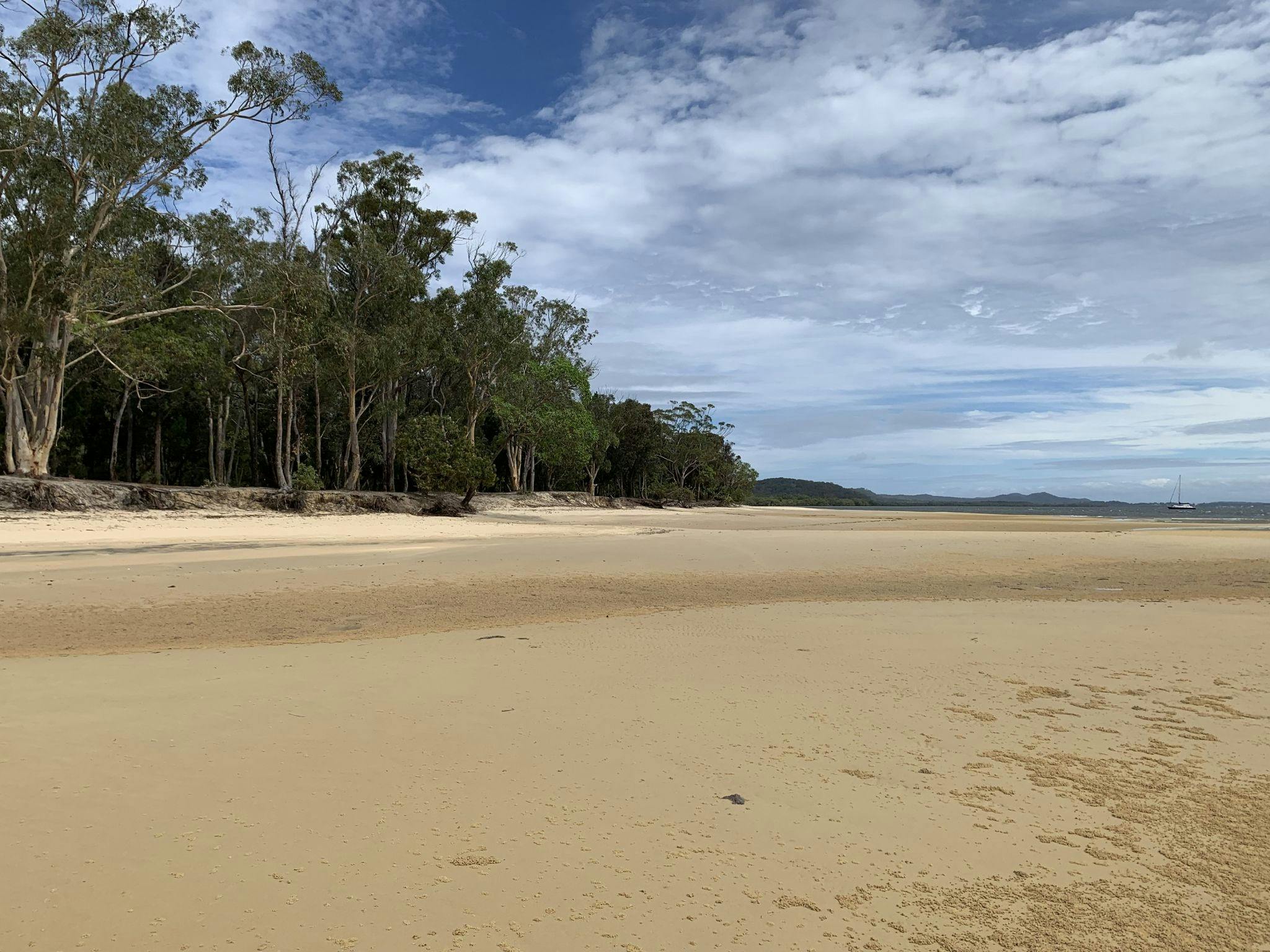 Camping is on the western side of Minjerribah
