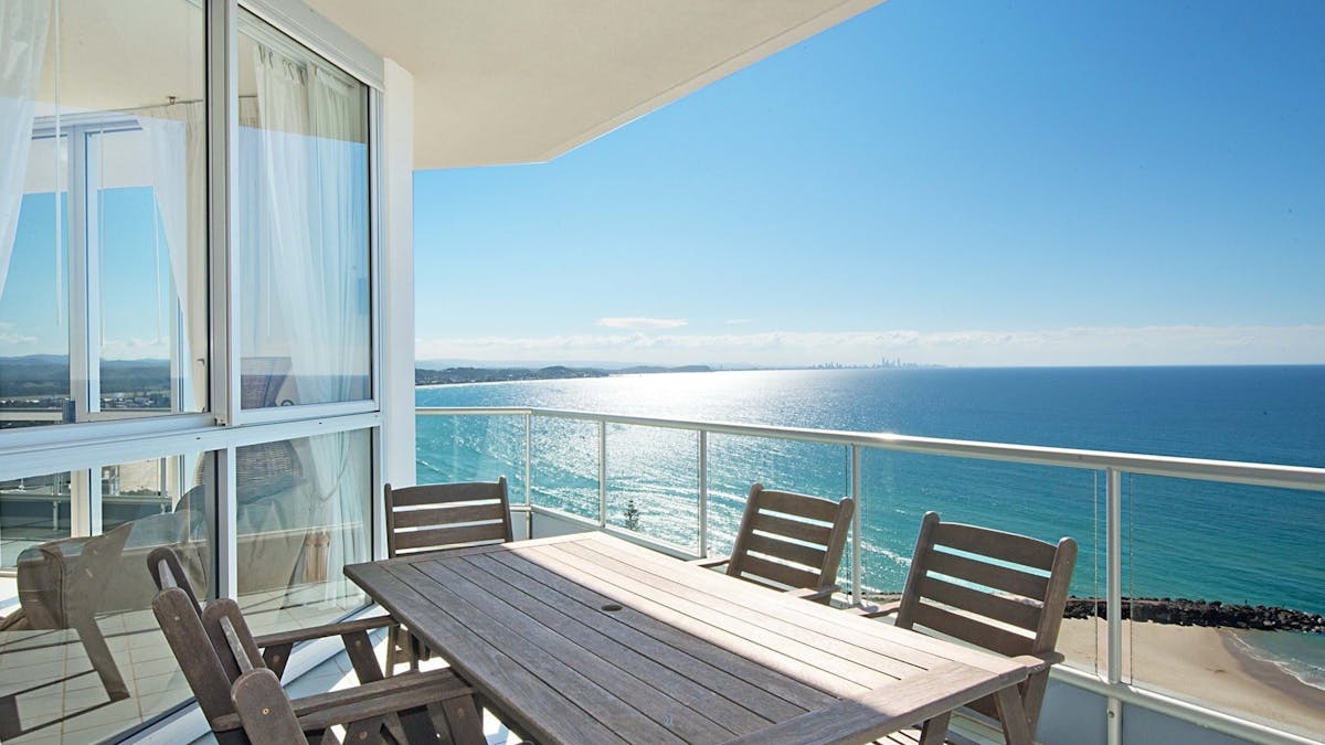 Ocean view from balcony