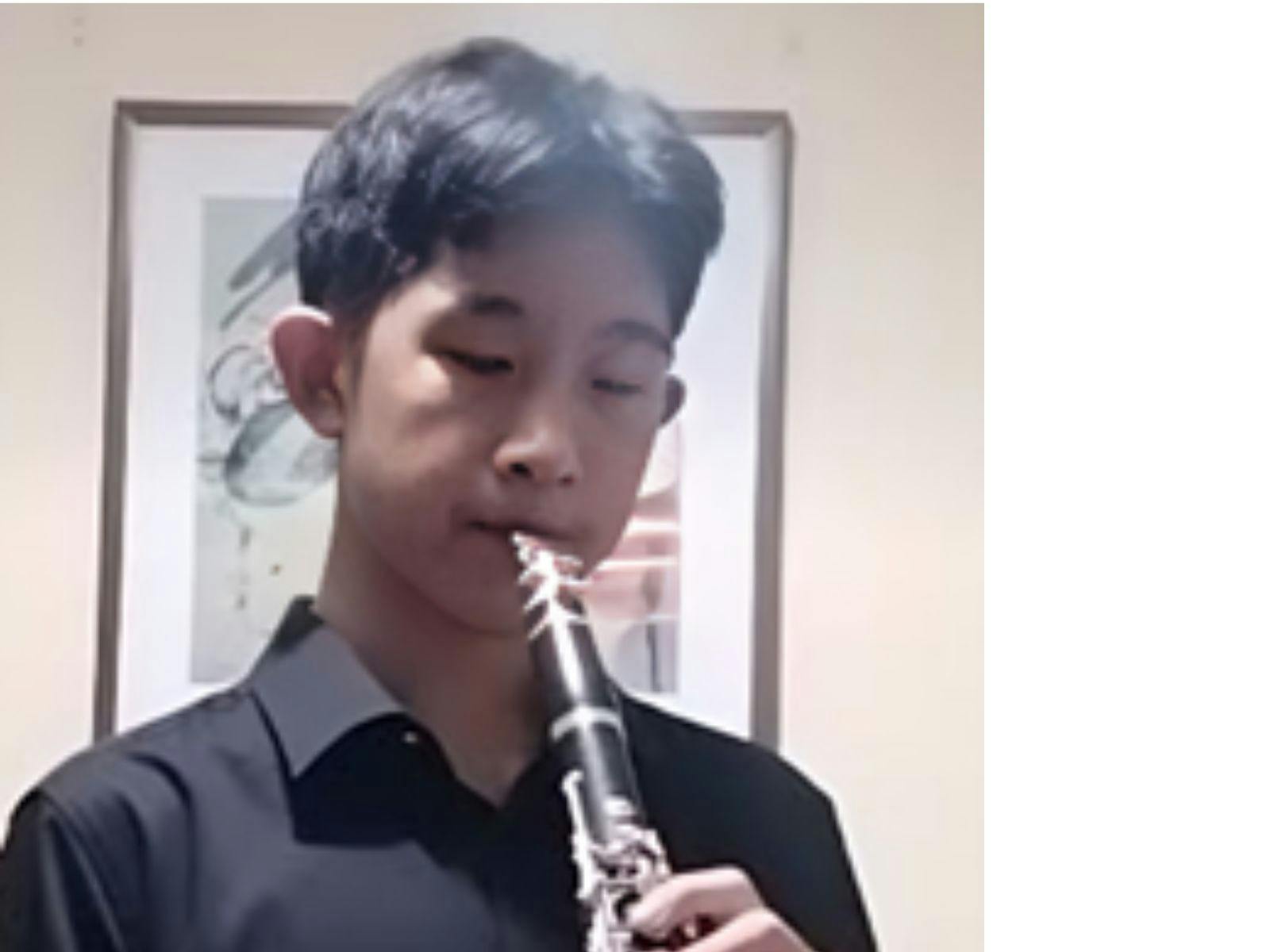 Oliver Gao, clarinet player, appears at Blackheath Chamber Music Festival