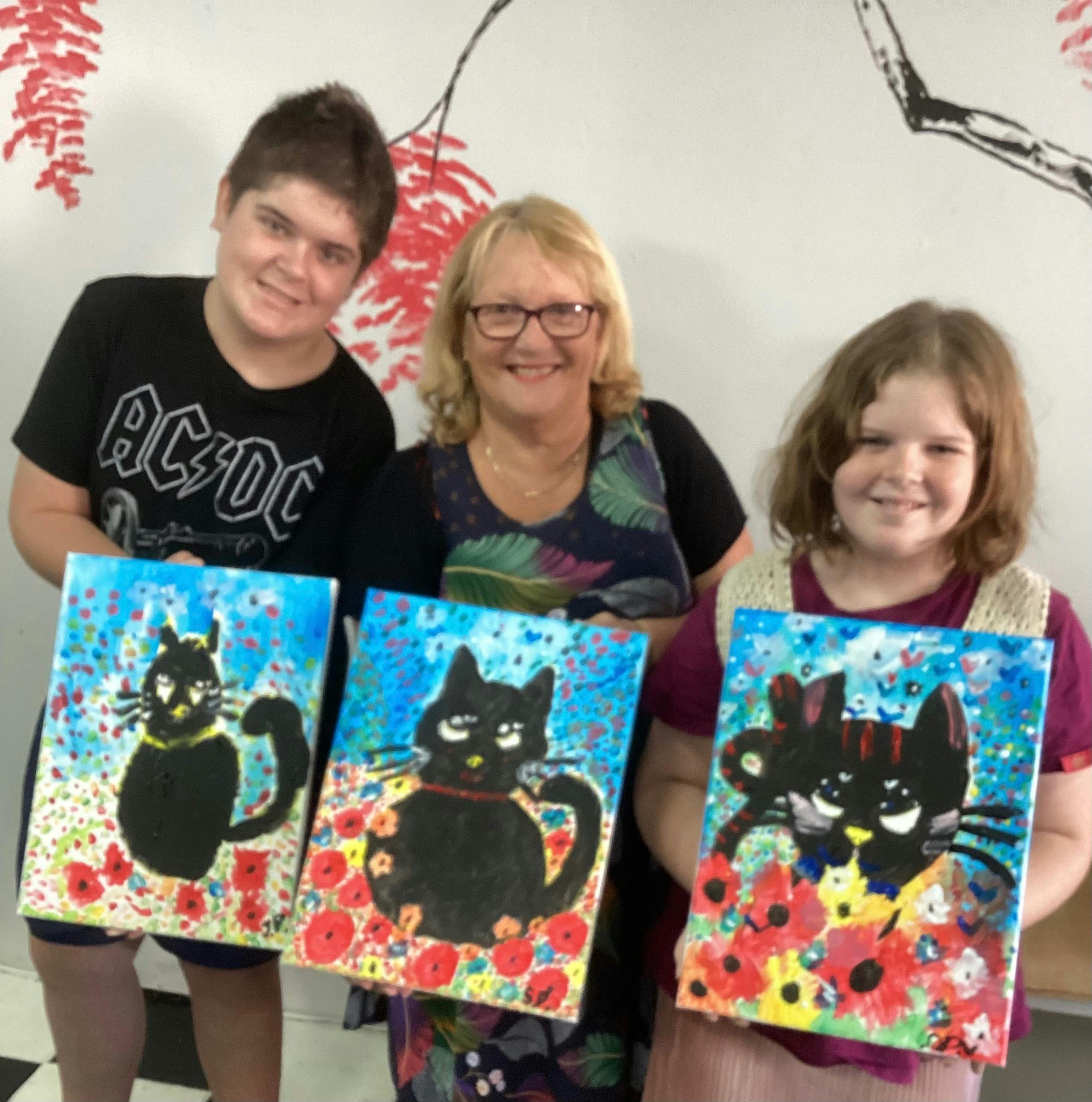 School holidays always a time for family paint parties