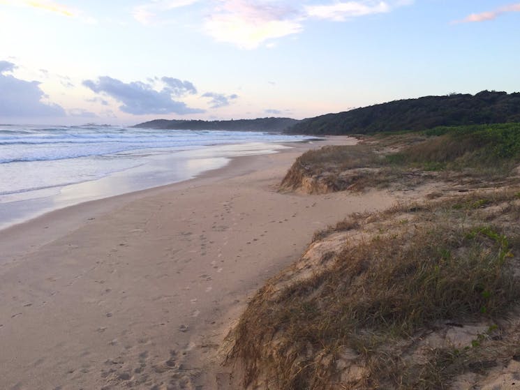 Looking south to the Angourie headlands. Dump Beach, Yamba.