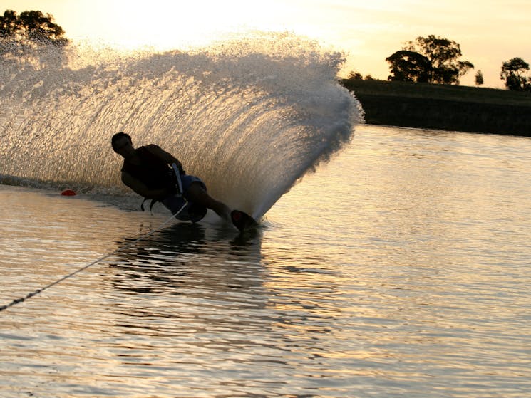 Skiing on Lake Centenary