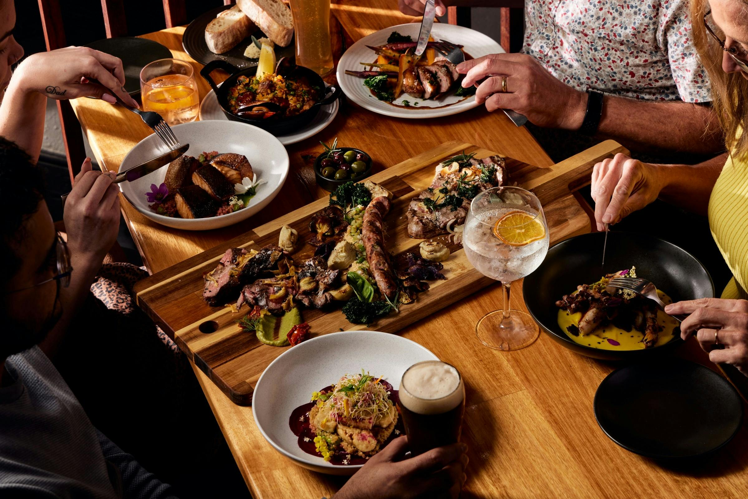picture of a table with amazing food on it