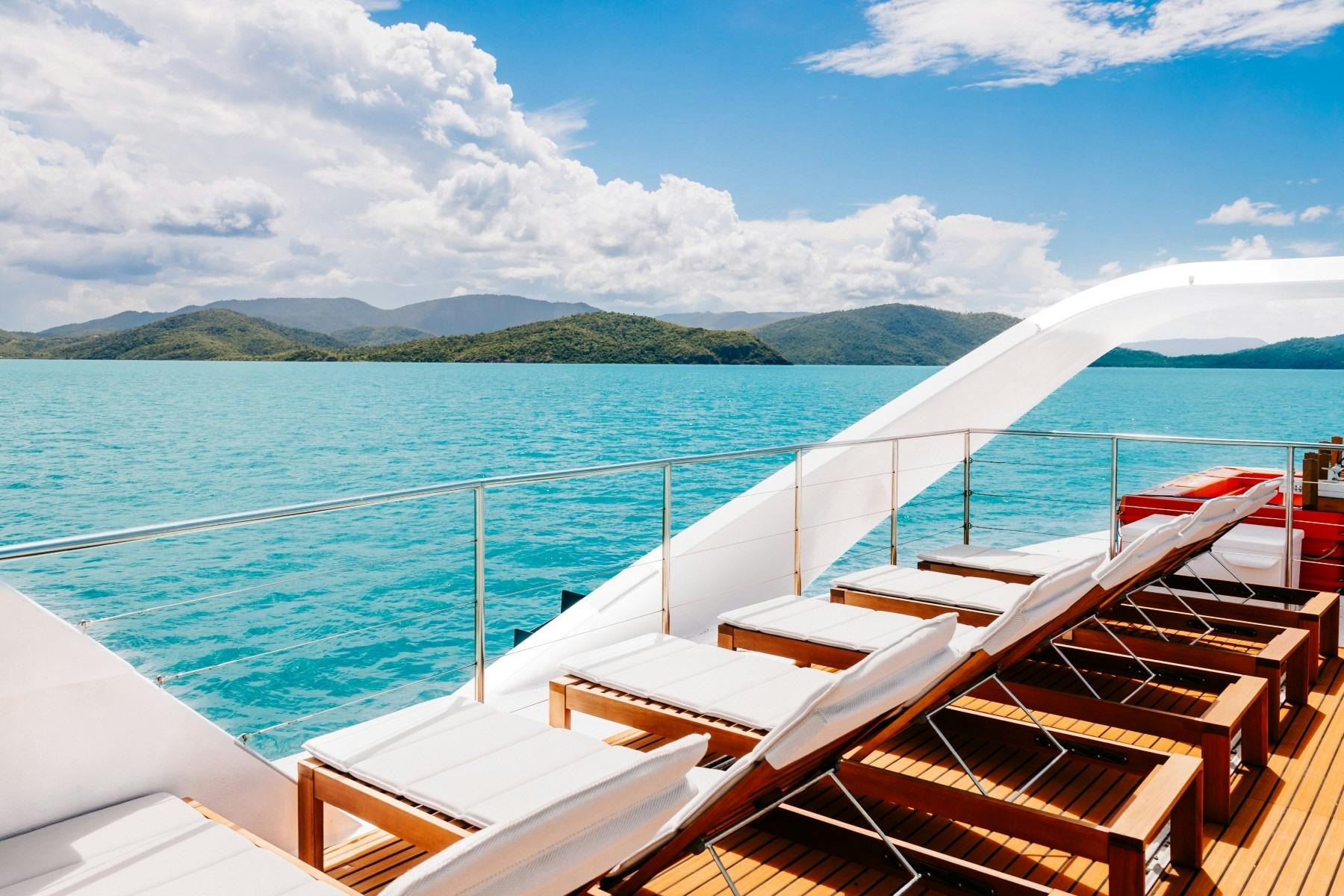 sun lounge on the boat