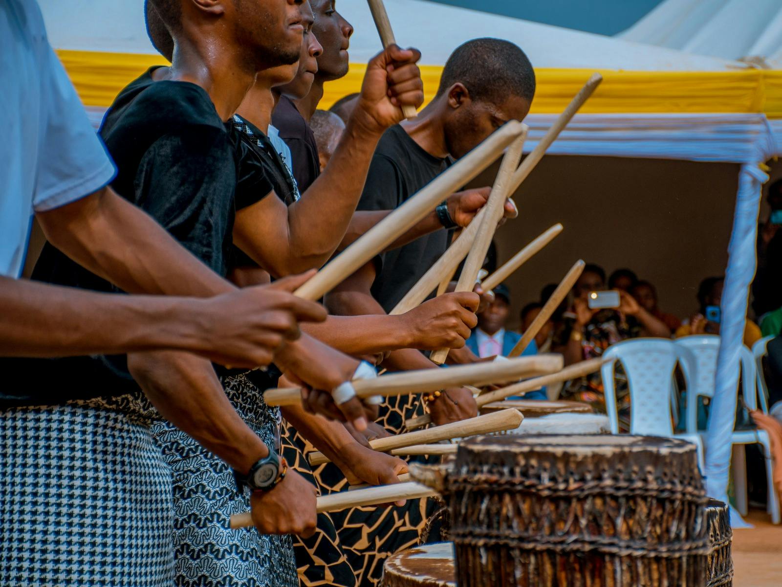African drummers.