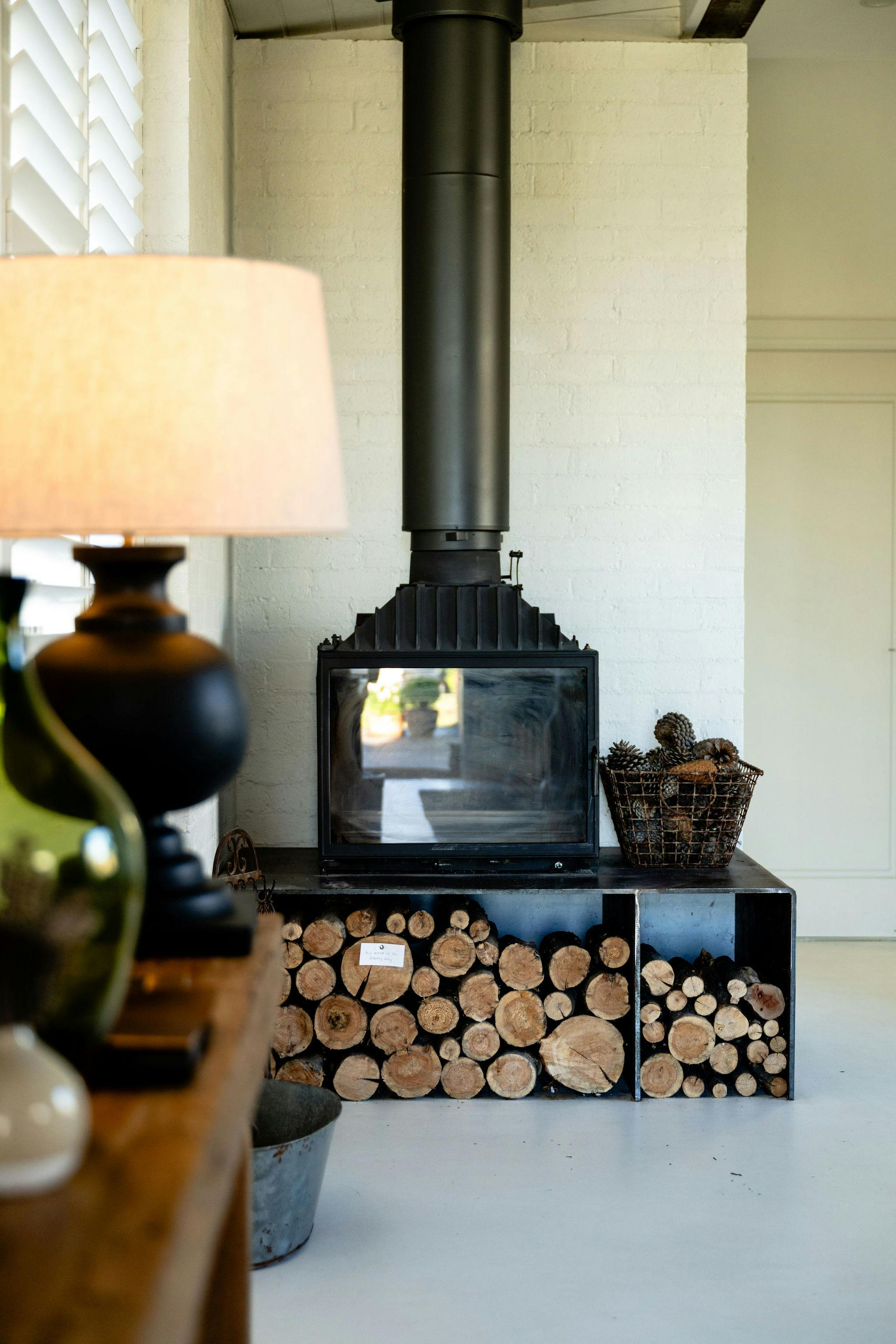 Enjoy a glass of wine and a good book  in front of the crackling fire.