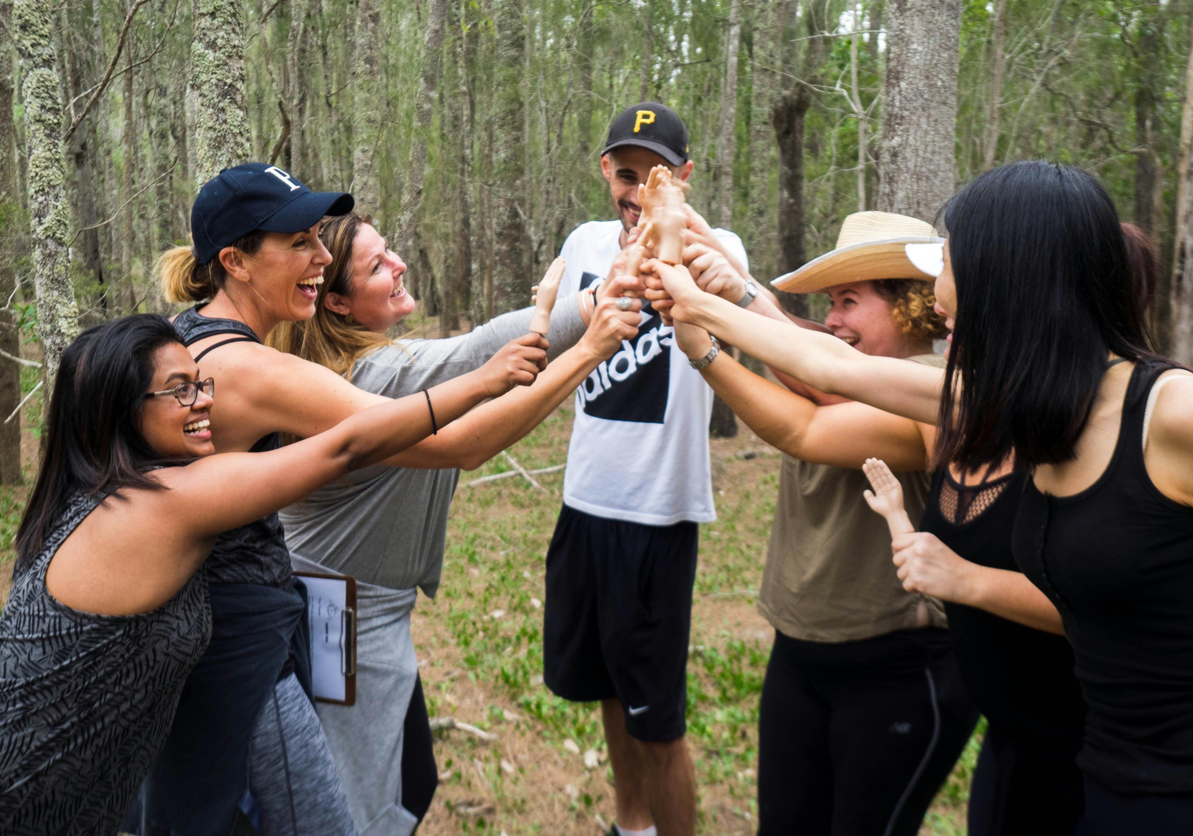 Corporate Development team work Shoalhaven South coast Outdoor Raw Workshop Fun Challenge