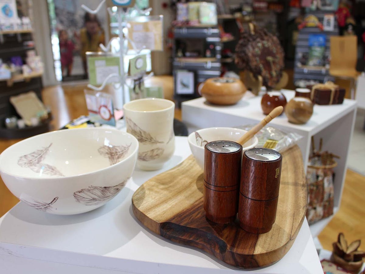 Local handmade artisan products for sale at the Ipswich Visitor Information Centre