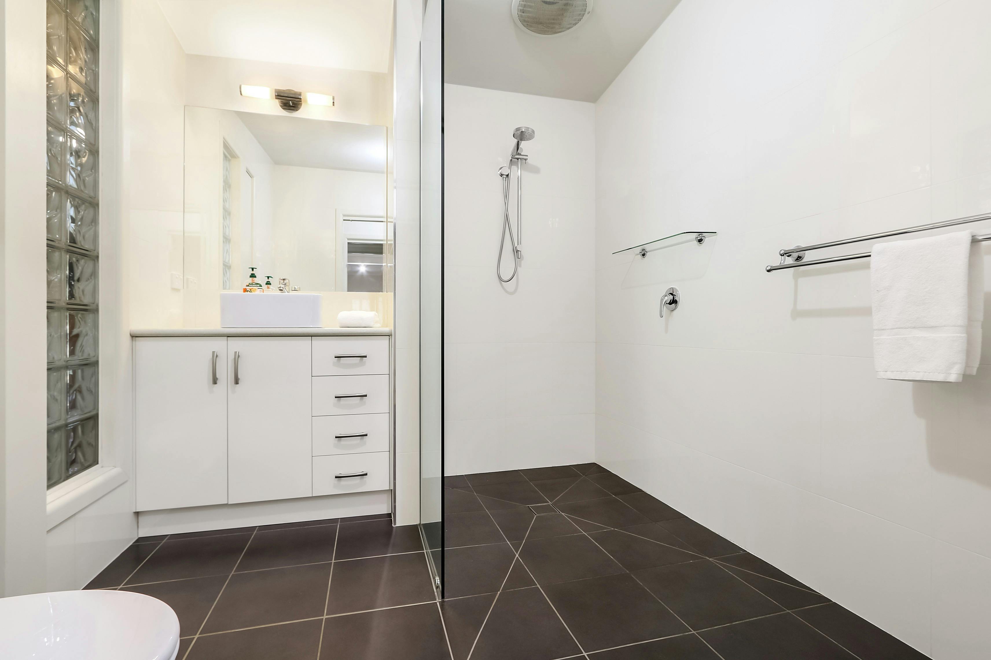 Bathroom with walk in shower