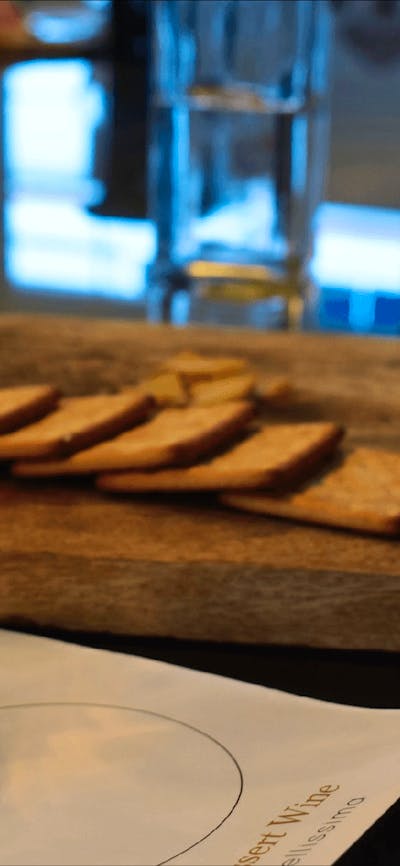 CGT Wine Tour - wine glass & crackers