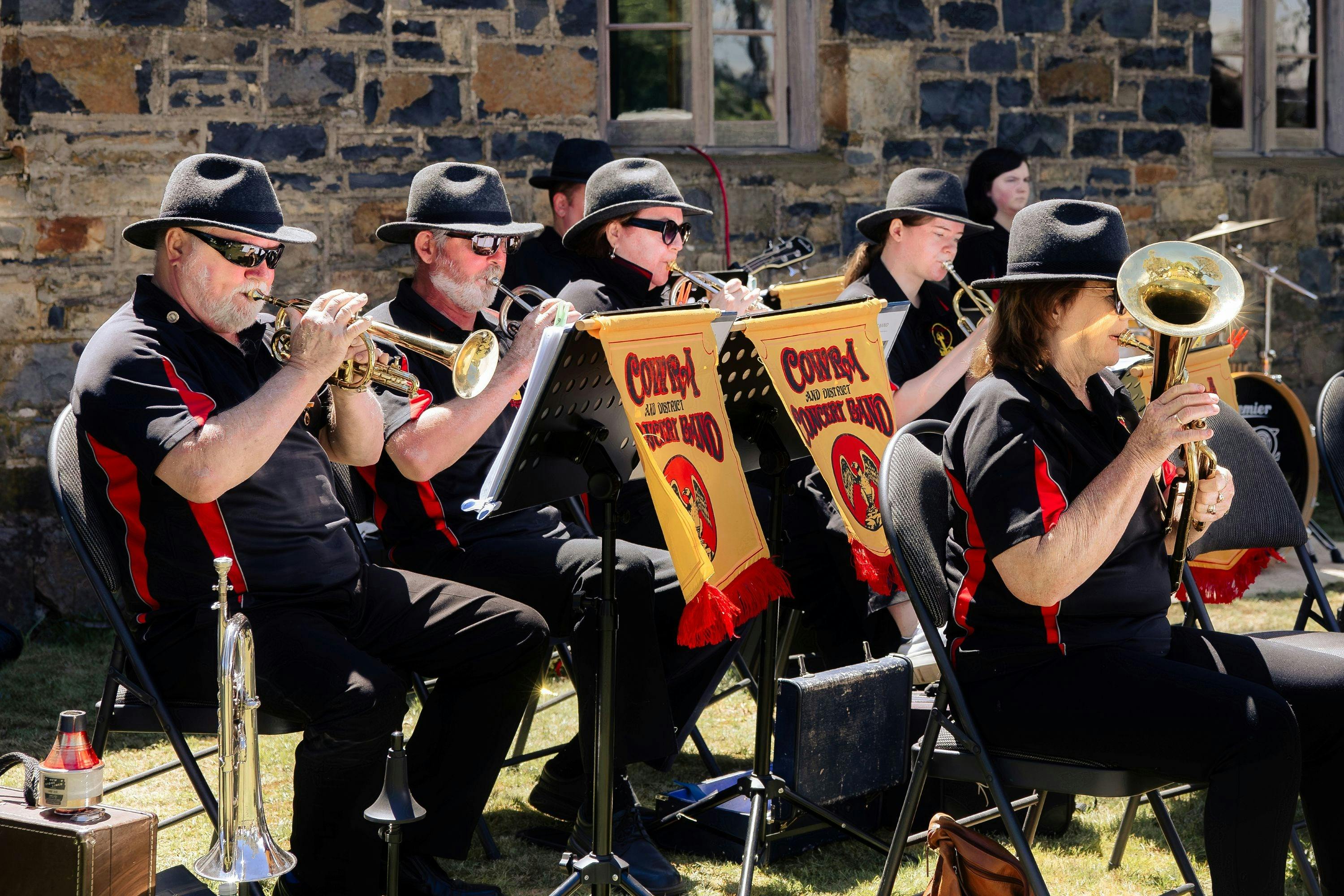 Cowra and District Band in action at St Brigids
