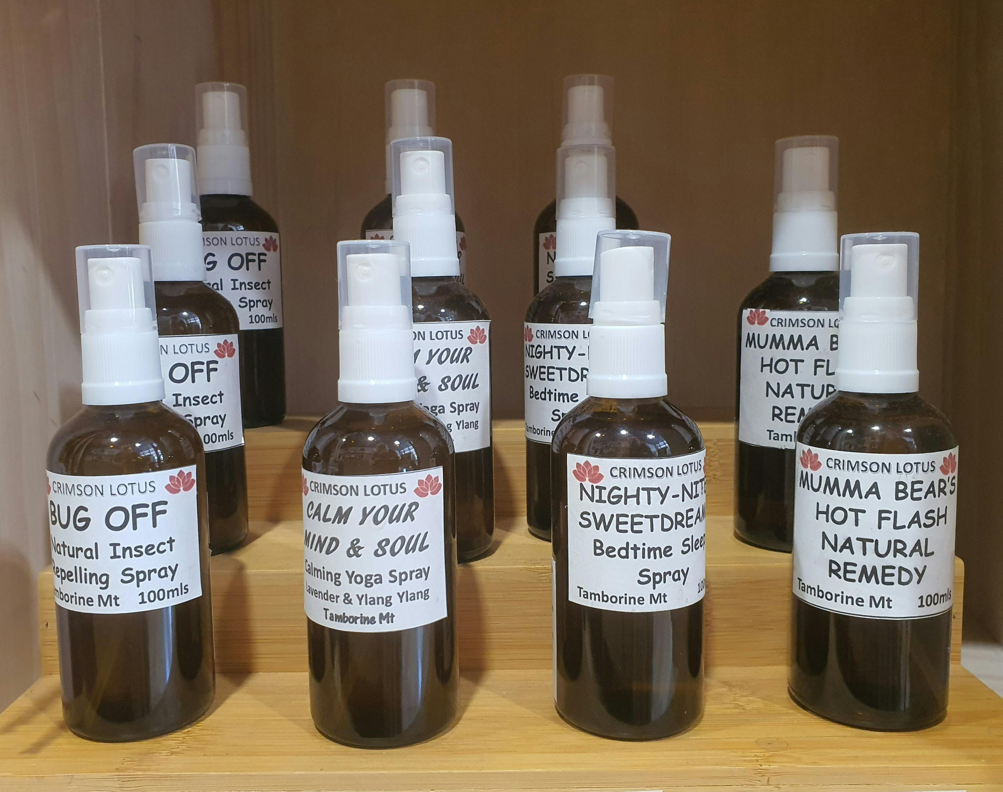 Crimson Lotus - locally made Organic sprays